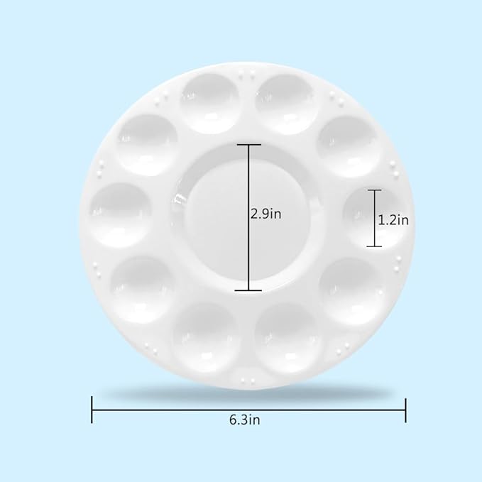 Hulameda 80pcs Paint Tray Palettes, Plastic Round Pallets - Image 3