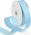 1-1/2 Inch 100 Yards Satin Ribbon Light Blue, Solid Color Fabric Ribbon by HimBen
