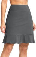 Viodia 20" Knee Length Skorts Skirts for Women with Pockets High Waisted Athletic Tennis Golf Skort for Casual Summer