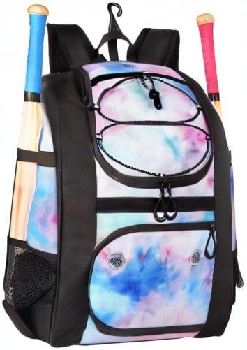 MATEIN Softball Bag, Lightweight Baseball Backpack with Shoe Compartment, Baseball Bag with Fence Hook for TBall Bat & Equipment, Softball Gifts Catchers Backpack for Women Fit Catcher’s Mitt, Helmet