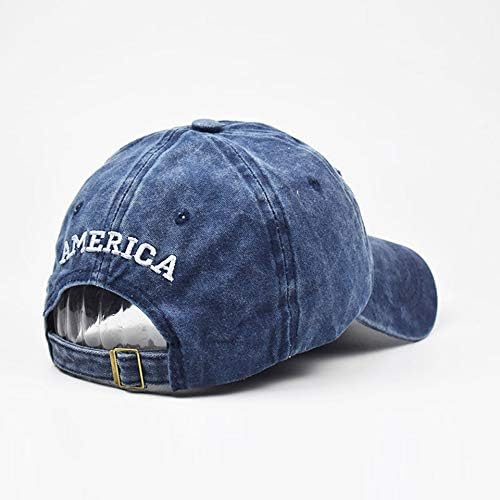 Mealah Men's American-Flag Baseball-Cap Embroidery - Washed Adjustable USA Dad Hat for Women