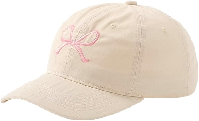 Bow-Tie Baseball Cap for Women Fashion Sun Hats for Women Trucker Hat Y2k Sun Cap Visor Cap Hiking Travel Trendy 2026