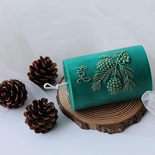 3D Cylinder Pine Cone Candle Mold, Silicone Clay Soap Mould - Image 4