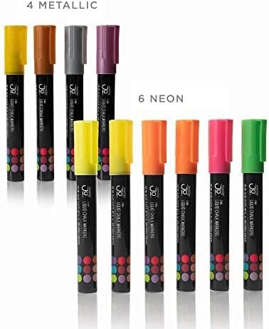 JumpOff Jo – Liquid Chalk Markers – Reversible Chisel and Round Tip – Multi - Image 3