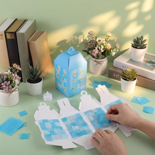 Simgoing 12 Sets Firefly Crafts Camping Vbs Firefly Tissue Paper Craft Kit