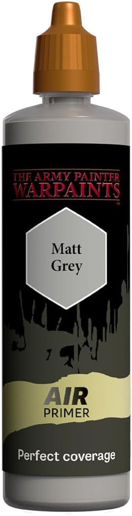 The Army Painter, Airbrush Primer Matt Grey, 100ml Dropper Bottle by TheArmyPainter