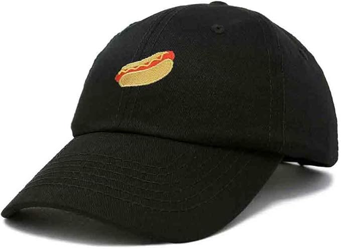 DALIX Hot Dog Hat Embroidered Mens Womens Baseball Cap