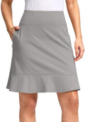 Viodia 20" Knee Length Skorts Skirts for Women with Pockets High Waisted Athletic Tennis Golf Skort for Casual Summer