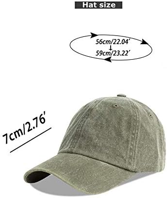 LANGZHEN Unisex Baseball Cap 100% Cotton Fits Men Women Washed Denim Adjustable Dad Hat