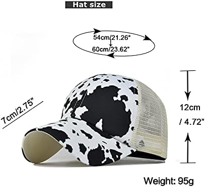 Criss Cross Hat Washed Distressed Baseball Cap Ponytail Hat High Messy Bun Ponycap for Women