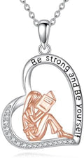 Hancock Sports Necklace Sterling Silver Sports Heart Pendant Hobby Jewelry Gift for Women