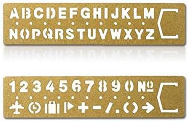 Fascola Brass Alphabet & Number Template Set of 2 - Image 2