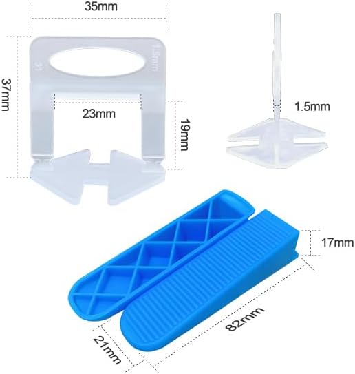Tile Leveling System 1/16”Kit 1400pcs Tile Leveler Spacers Clips +320pcs - Image 3