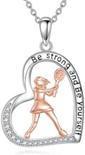 Hancock Sports Necklace Sterling Silver Sports Heart Pendant Hobby Jewelry Gift for Women