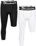 Youth Boys Compression Pants One Leg 3/4 Athletic Leggings for Sports Kids Basketball Tights Football Baseball Pants