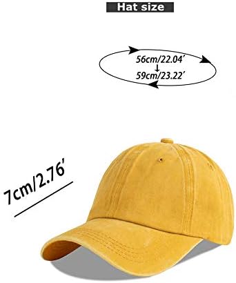 LANGZHEN Unisex Baseball Cap 100% Cotton Fits Men Women Washed Denim Adjustable Dad Hat