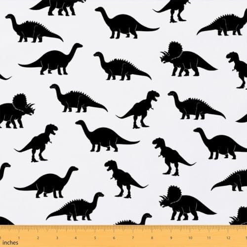 Erosebridal Dinosaur Upholstery Fabric, 5 Yards
