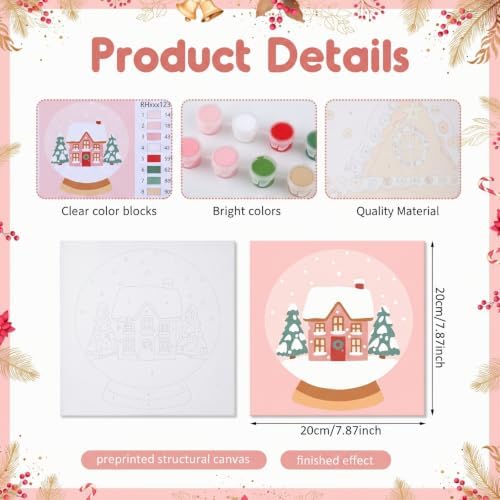 YooNotee 6 Pack Christmas Paint by Numbers Kit