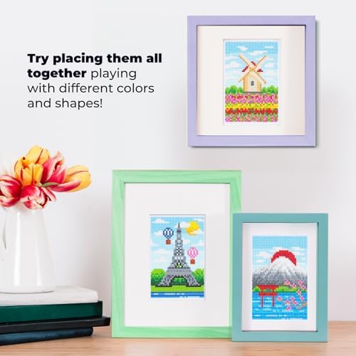 Citrichand Small Diamond Art Kits, City Landmarks 12 Pack for Adults