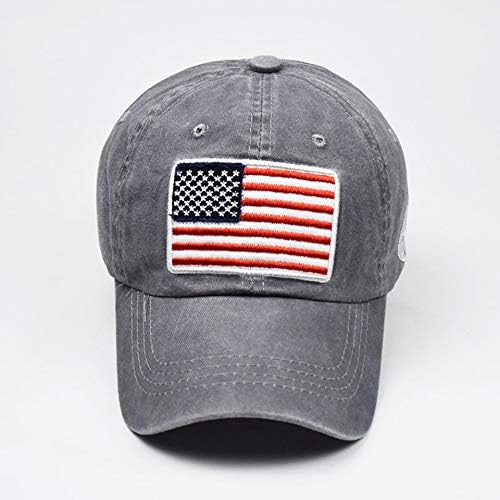 Mealah Men's American-Flag Baseball-Cap Embroidery - Washed Adjustable USA Dad Hat for Women