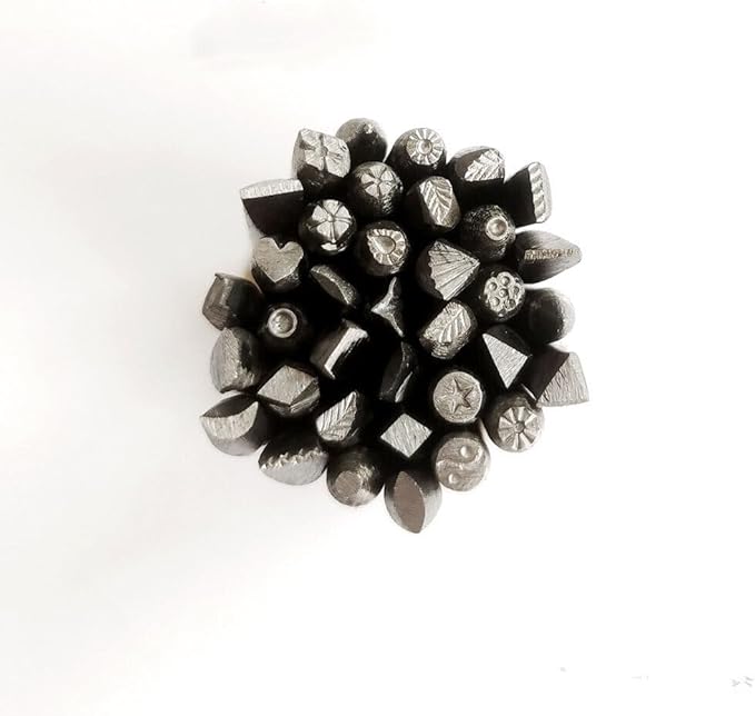 36Pcs Mixed Size Metal Jewelry Making Stamping Punch Kit P0J1 Set Flower S8G6 - Image 5