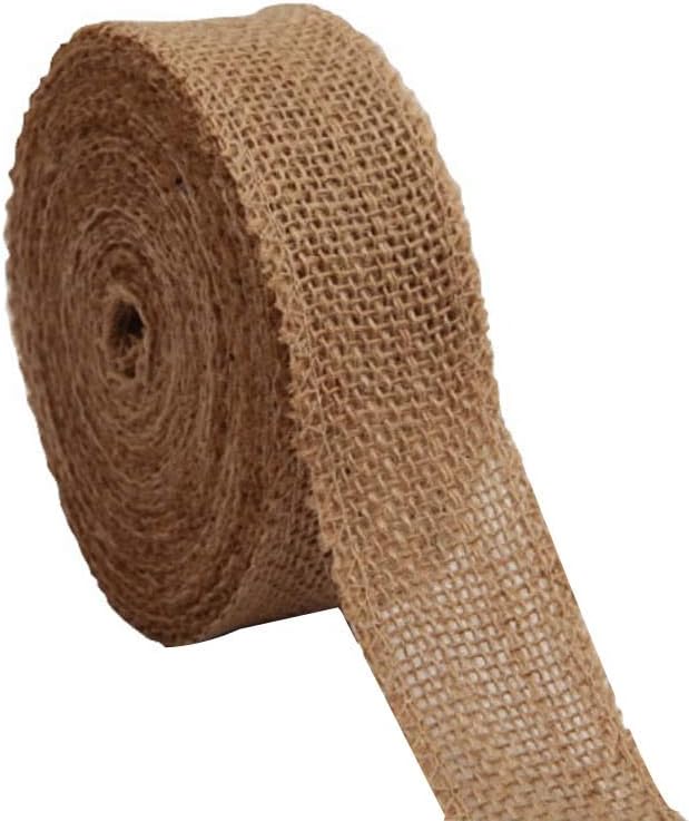 3 Pack- 90 Ft, Burlap Ribbon 2 1/2" x 10 Yards Natural Jute 2.5 Inch 30ft roll - Image 3