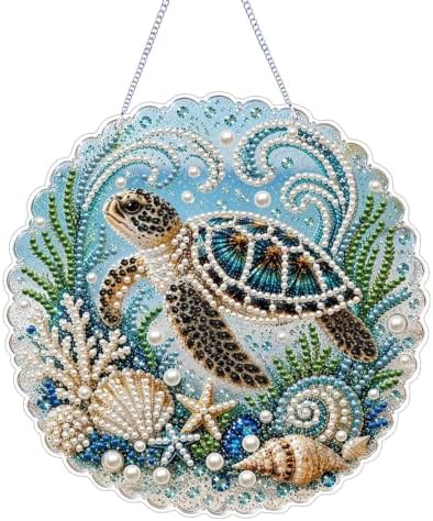 AIBOERL Pearl Diamond Art Kits for Adults, Acrylic Hanging Suncatcher