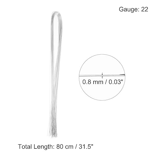 PATIKIL 32 Inch 22 Gauge Floral Stem Wire, 3 Pack/120 Pieces Bouquet Stem Paper - Image 2