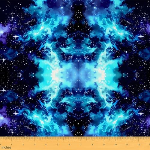 3D Printed Space Kids Fabric by The Yard 10 Yard Universe Cloud Galaxy Upholstery Fabric for Chairs Bedroom Decor Starlight Print for Home DIY Projects, Waterproof Indoor Outdoor Decor Space Outer Sky
