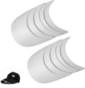 10 Pack Baseball Cap Visor Insert Shape Plastic Stand Tennis Hat Brim Replacement Liner Shaper for Unisex DIY Repair Hand Craft Sewing Caps Making Supplies Accessories White