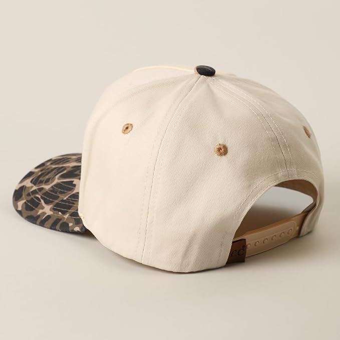 MIRMARU Two-Tone Vintage Canvas Trucker Hats for Men & Women, Adjustable Size Baseball Caps with Trendy Embroidered Design
