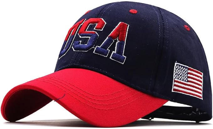 USA Flag Baseball Cap American Patriotic Trucker Hat Father Dad Mother Mom Adjustable Sportswear Hat for Men Women Adults