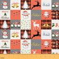 Cartoon Snowman Upholstery Fabric for Chairs | Orange Buffalo Plaid Christmas Decorations Santa Claus Outdoor Fabric by The Yard 36"x63", Christmas Gnome Xmas Snowflake Elk Deer Landscape Fabric