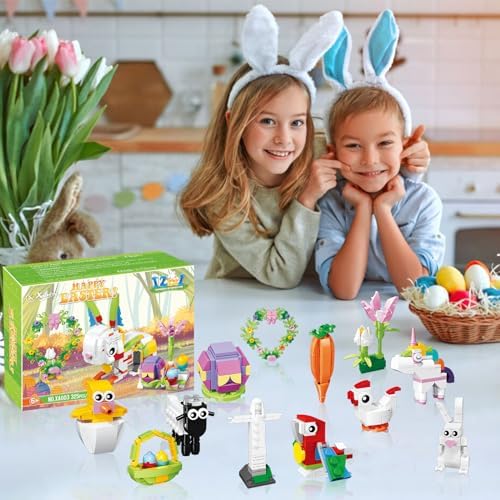 Easter Egg Fillers Building Blocks Set, Easter Party Favors Toys for Kids