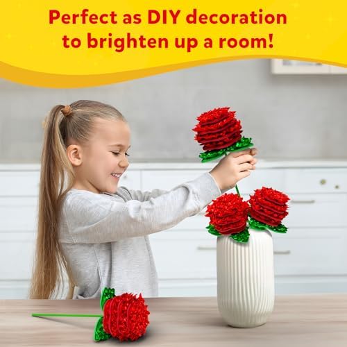 Skillmatics Poke-in Art – Rose Bouquet, Wood Craft Kit, Gift for Kids