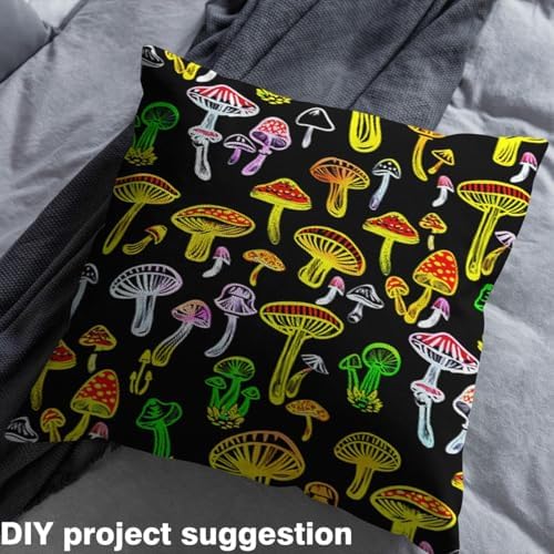 jejeloiu Mushroom Fabric by The Yard Soft 3 Yards