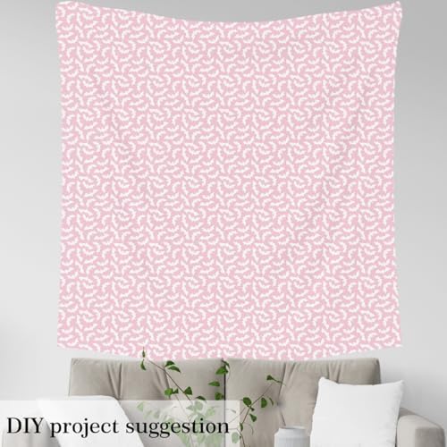 Feelyou Bat Fabric by The Yard 10 Yards for Kids Boys Girls Happy Halloween Decorative Trick or Treat Pink Upholstery Fabric for Chairs ，Soft Flannel