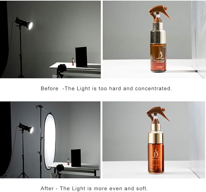 Selens Oval Light Reflector Diffuser, 47x70.8inch/120x180cm Collapsible Soft - Image 5
