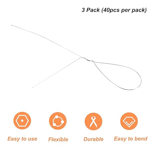 PATIKIL 32 Inch 22 Gauge Floral Stem Wire, 3 Pack/120 Pieces Bouquet Stem Paper - Image 3