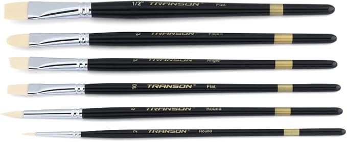 Transon Paint Brush Set 6pcs Art Painting Flexible Bristle - Image 6