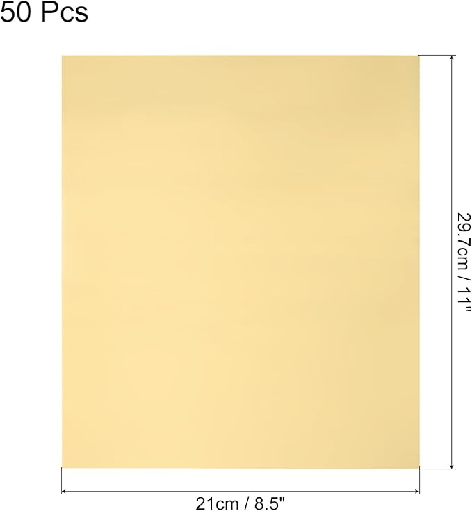 MECCANIXITY 50 Pack Toner Reactive Foil, Deco Foil Transfer Sheets 8.5"x11" A4 - Image 2