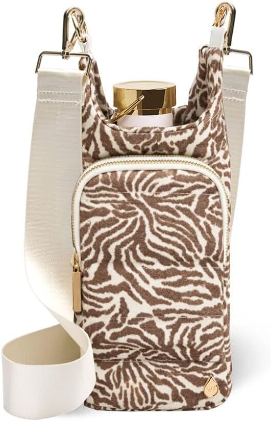 WanderFull® Original HydroBag® Collection, Water Bottle Holder, Gift for Women, Mom, Girlfriend, w/Strap & Phone Pocket, Hands-Free Crossbody Water Bottle Bag