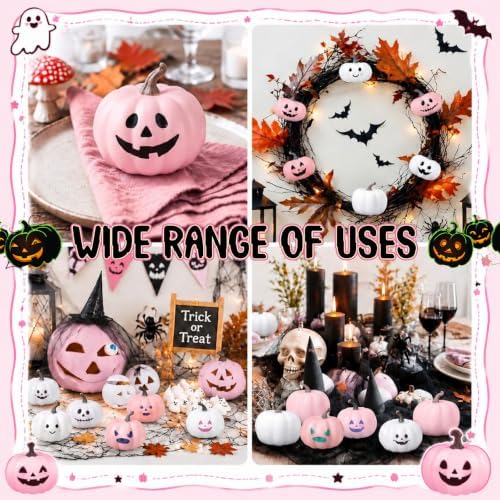 50 Pcs DIY Pumpkin Painting Kit for Fall Halloween 42 Foam Pumpkins Crafts