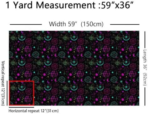 jejeloiu Boho Constellation Upholstery Fabric Soft 5 Yards