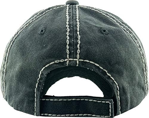 Funky Junque Distressed Vintage Baseball Cap - Embroidered Patch Women's Hat - Holiday, Lifestyle & Patriotic Designs