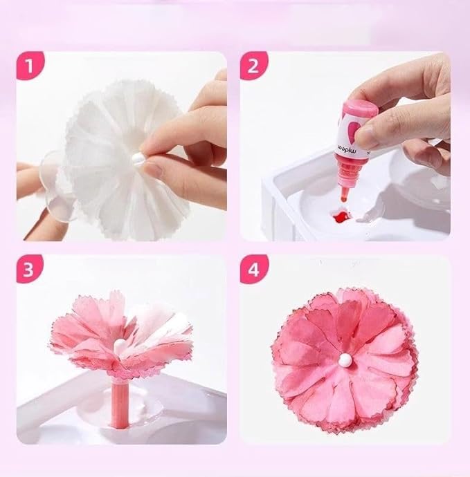 Science Craft Kit: Color Mixing & Dyeing Paper Flower Bouquet - Image 2