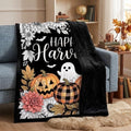 Color Your Happy Harvest Halloween Blanket Kit, DIY Fall Pumpkin Ghost Coloring Fleece Throw with 24 Fabric Markers, Arts & Crafts Gift for Kids Adults(DIY Harvest)