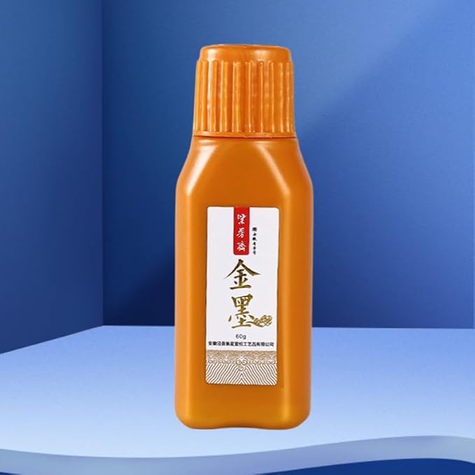 Gold Sumi Ink 60ml, Brush and Calligraphy Practice Ink, Liquid Golden Carbon Ink by Flmouce
