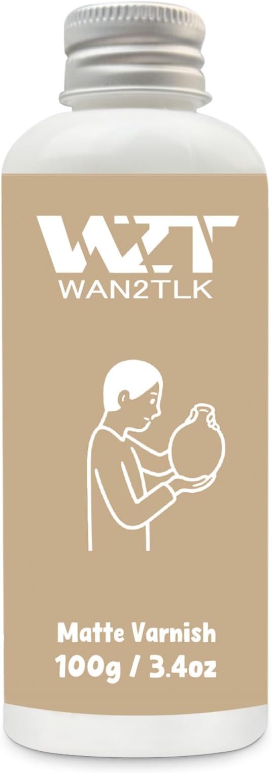 Air Dry Clay Glaze 100ml, Matte Varnish by WAN2TLK