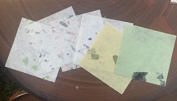 50 Sheets 6 x 6 Inches Natural Fiber Mulberry paper Sheets Square Origami Paper - Image 6
